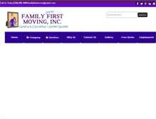 Tablet Screenshot of familyfirstmoving.com